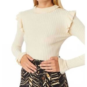 NEW MARIE OLIVER women's tinley turtleneck sweater in whitecap